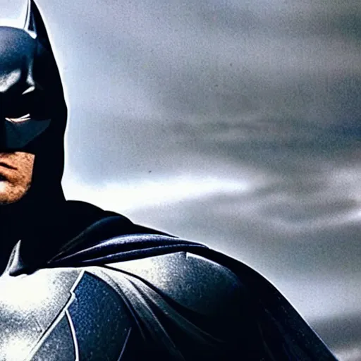 Image similar to A still of Ben Affleck's Batman at Walmart, 4k, photograph, ultra realistic, highly detailed, studio lighting