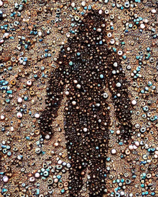 Prompt: photo of a person made entirely of bellybutton