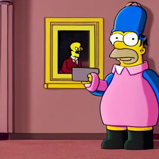 Image similar to homer simpson in the grand budapest hotel ( 2 0 1 4 )