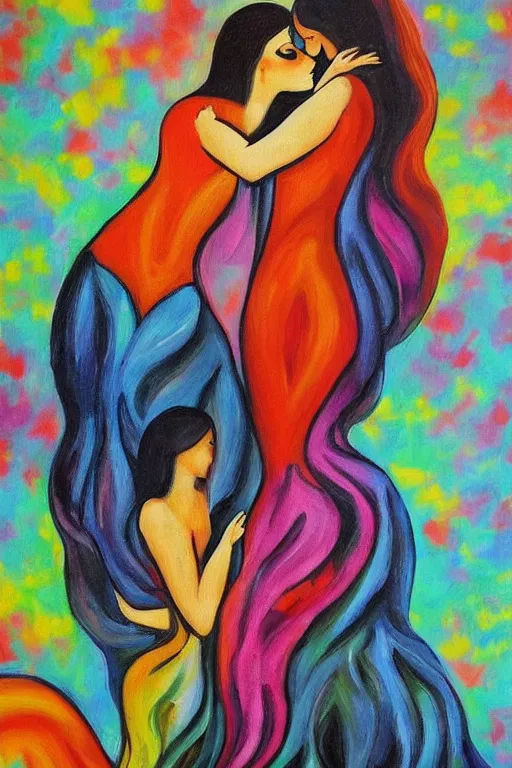 Image similar to kiss beautiful harmony painting