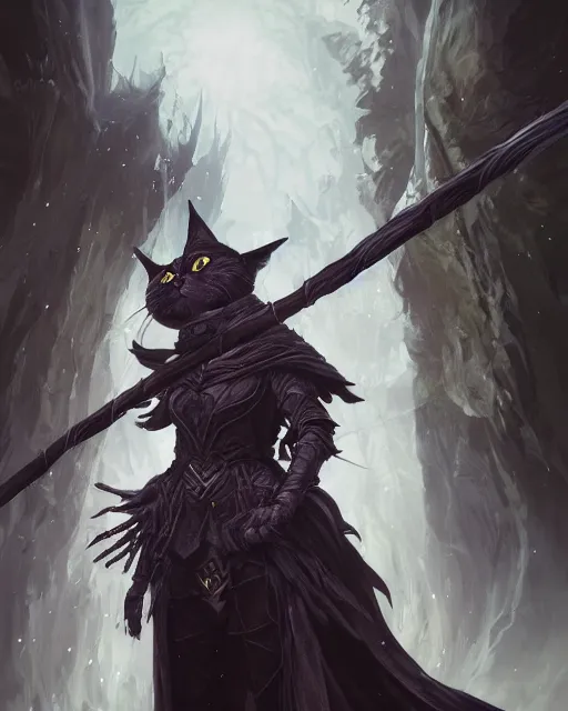 Prompt: Cat witch armor, portrait, casting epic spell, magic the gathering artwork, D&D, fantasy, cinematic lighting, centered, symmetrical, highly detailed, digital painting, artstation, concept art, smooth, sharp focus, illustration, volumetric lighting, epic Composition, 8k, art by Akihiko Yoshida and Greg Rutkowski and Craig Mullins, oil painting, cgsociety