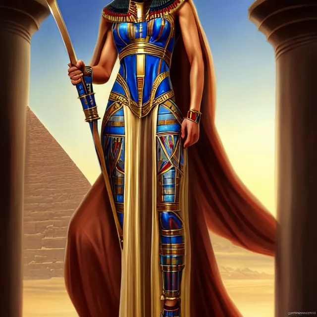 Prompt: egyptian assassin ornate robes artgerm anne stokes highly detailed 8 k hdr smooth sharp focus high resolution award - winning photo