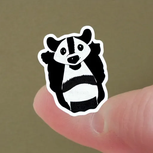 Prompt: cute badger sticker