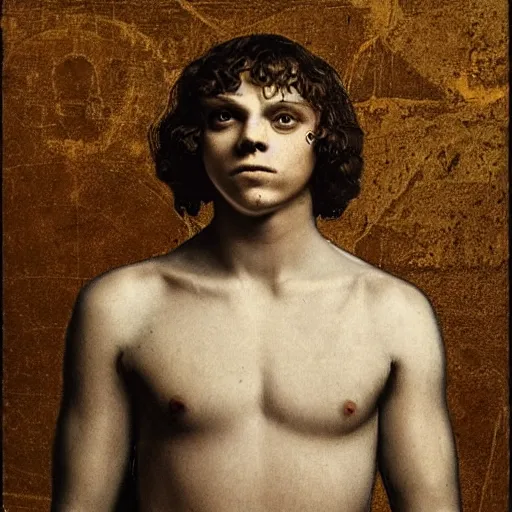 Prompt: evan peters by leonardo da vinci