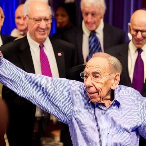 Prompt: Chuck Grassley dancing his heart out. White House photo.