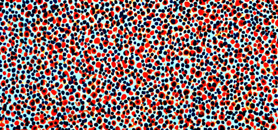 Image similar to morning sun by yayoi kusama