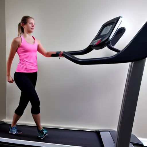 Prompt: exercise treadmill stress test, professional photo