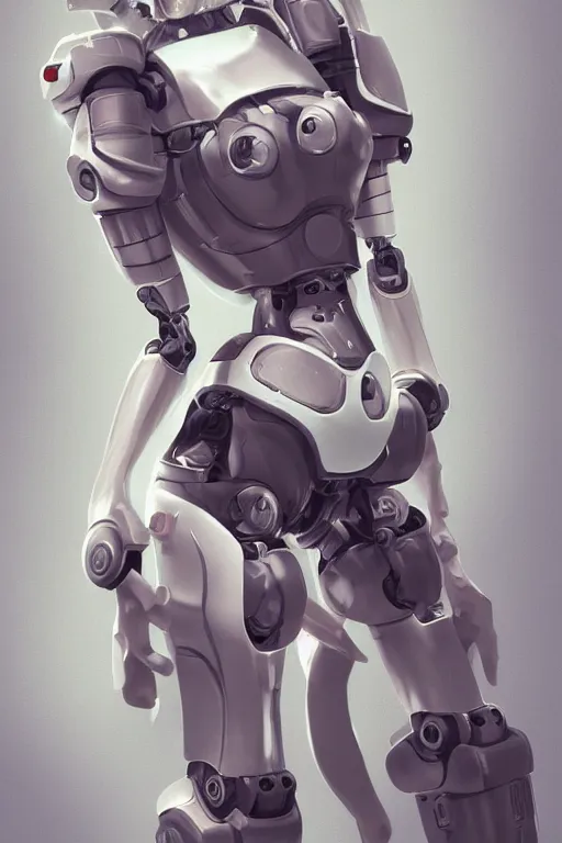 Prompt: cute girly diaper robot, digital art, fantasy, trending on artstation, professional illustration, cgsociety, ultra detailed