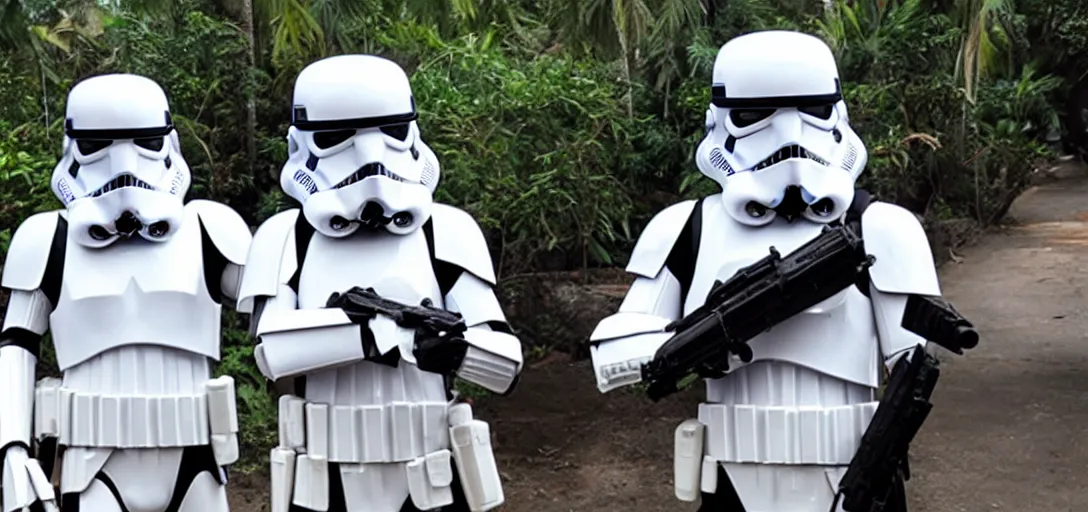 Image similar to storm troopers on vacation in thailand