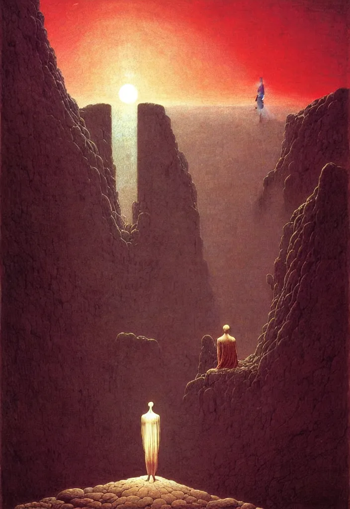 Prompt: an ancient creature, by asaf hanuka, by caspar david friedrich, by zdzisław beksinski, soviet art, fine art, epic composition, divine, powerful, rim light, on path to enlightenment