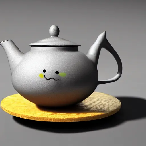 Image similar to fat cat shaped teapot, final fantasy merchandise, highly detailed, octane render, ray tracing, ambient occlusion, trending on artstation, 8 k