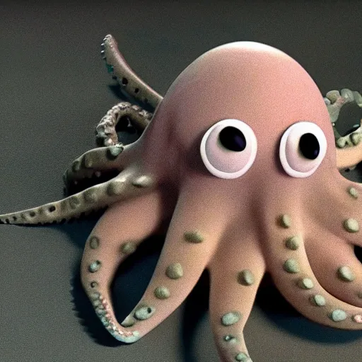 Image similar to claymation aardman animation of an octopus