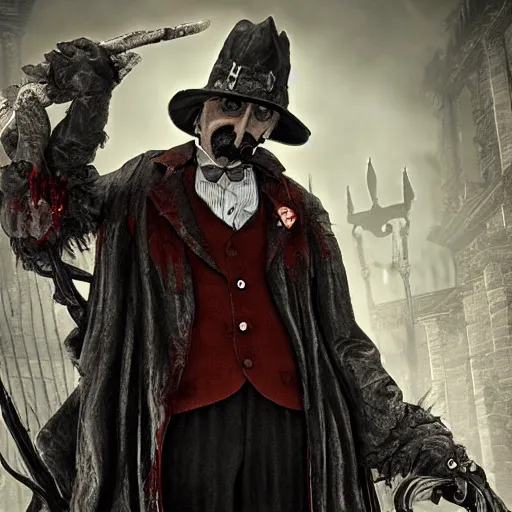 Image similar to groucho marx as bloodborne