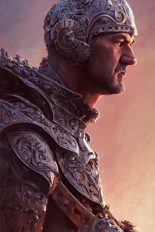 Prompt: portrait antonio banderas as paladin, fantasy, dnd, intricate, highly detailed, smooth, artstation, digital illustration by Ruan Jia and Mandy Jurgens and Artgerm and Wayne Barlowe and Greg Rutkowski and Zdislav Beksinski