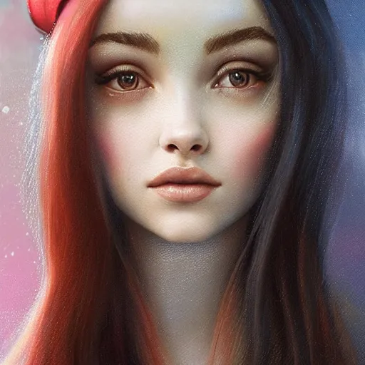 Image similar to tom bagshaw, very beautiful mix of madison beer and bella poarch and dove cameron in a sailor suit flirting smile, randomly lustrous dyed hair, professionally retouched, focus eyes, ultra realistic soft painting, insanely detailed linework, symmetrical accurate intricate features, behance artstation, 8 k, - signature