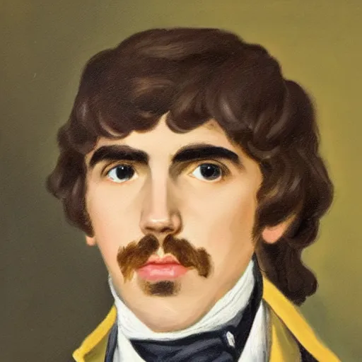 Image similar to regency era painting of a young george harrison