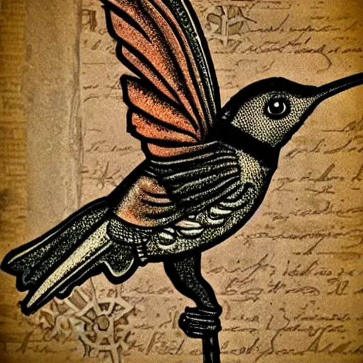 Image similar to steampunk!!! Hummingbird