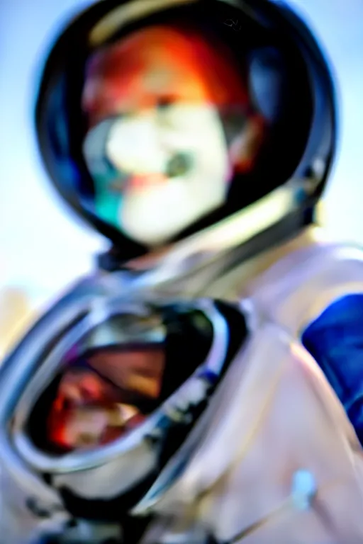 Prompt: pov wideangle portrait of a female test pilot, nasa, beautiful, clean eyes, smiling, hyperrealistic, detailed, high quality