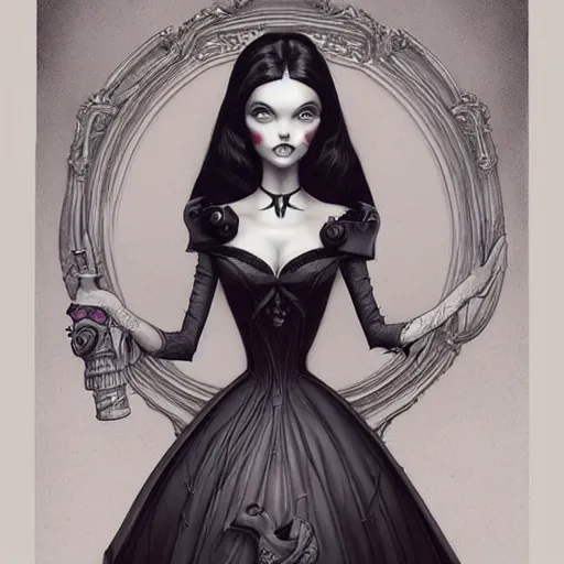 Image similar to Lofi gothic portrait Pixar style by Joe Fenton and Stanley Artgerm and Tom Bagshaw