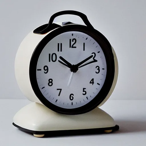 Image similar to “A bedside alarm clock from the 1960s that displays an alien time”