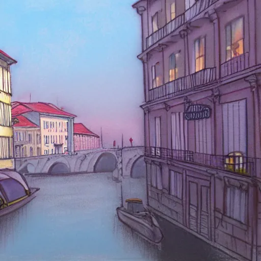 Prompt: city of oporto, concept art, pastel soft colors, in the style of robert hickox, oscar galvan