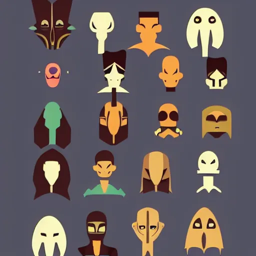 Image similar to face icon vector minimalist aliens 1 9 8 6 by artstation loftis cory fanart bechdel alison and davison craig