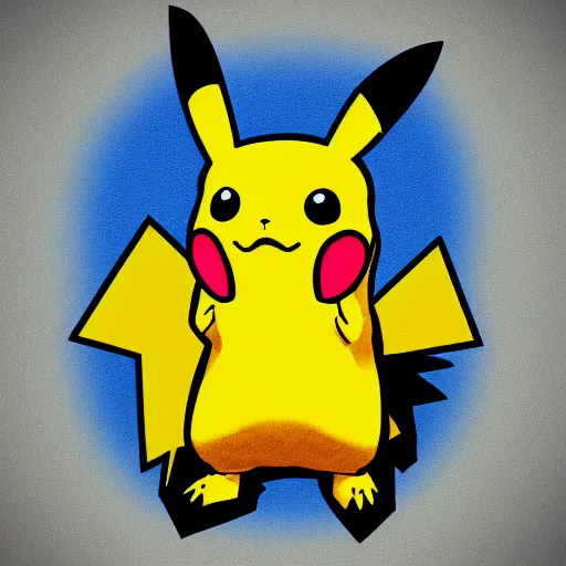 Image similar to digital art pikachu high quality