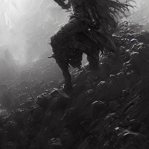 Prompt: death\'s last fight, hyperdetailed, artstation, cgsociety, by greg rutkowski, by Gustave Dore