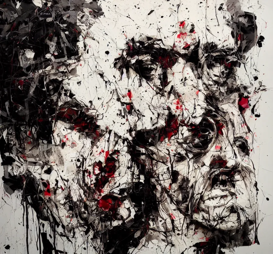 Prompt: portrait, vintage, glorious, nightmare art by antony micallef