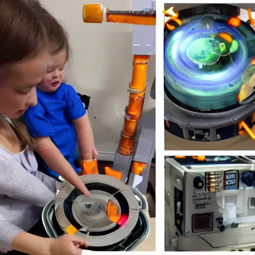 Prompt: fusion reactor powered by toddlers