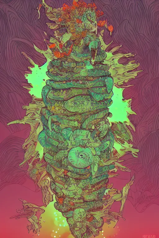 Prompt: 3 d render creature animal sushi cristal eye roots cactus fish wing elemental flush of force nature micro world fluo, that looks like it is from borderlands and by feng zhu and loish and laurie greasley, victo ngai, andreas rocha, john harris