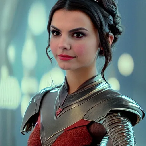 Image similar to victoria justice as princess padme in star wars episode 3, 8k resolution, full HD, cinematic lighting, award winning, anatomically correct