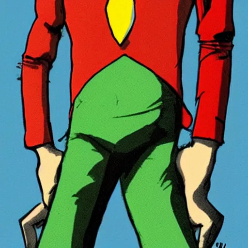 Image similar to concept art, stylized, super exaggerated proportions, concept design, male, science fiction suit, in the style of jamie hewlett