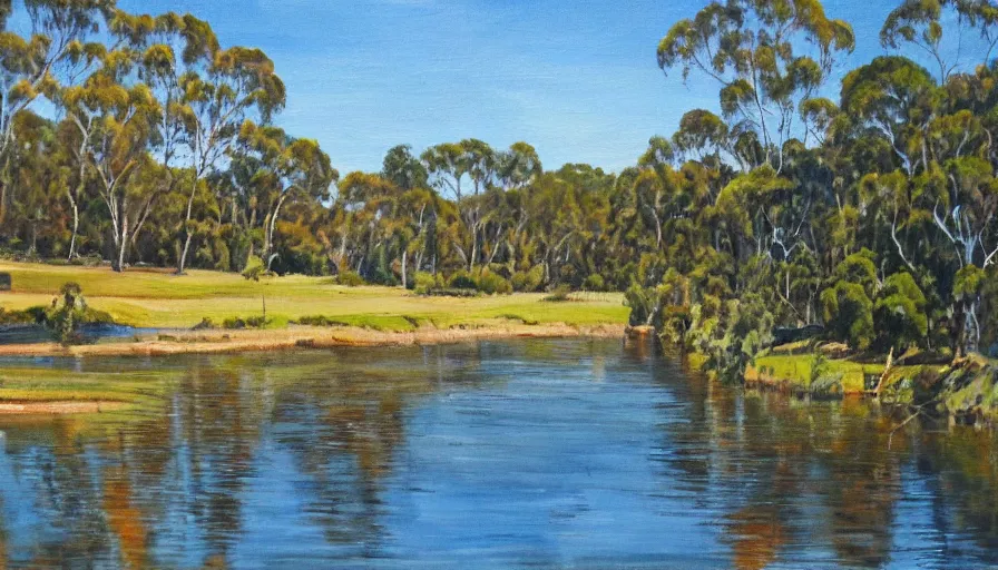 Image similar to painting of the manning river in taree australia