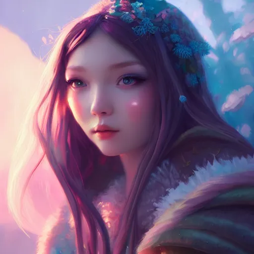 Image similar to highly detailed portrait of beutiful girl fantasy art by finnstark, wonbin lee, lane brown, z ed, wenfei ye, finnstark, oleg bulakh, felix englund, global illumination, radiant light, detailed and intricate environment