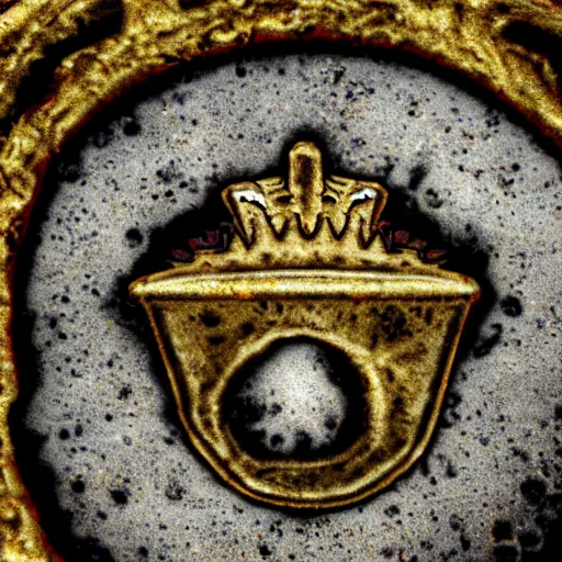 Prompt: squalid petroleum putrid crown, in the style of alejandro mirabal, dramatic, tragic, intricate, detailed, beautiful, 8 k resolution