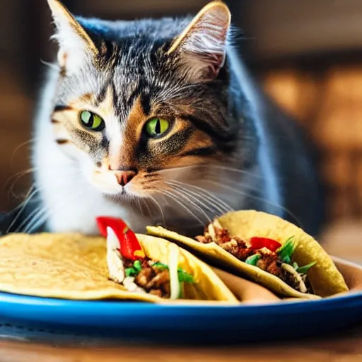 Image similar to cat eating a taco