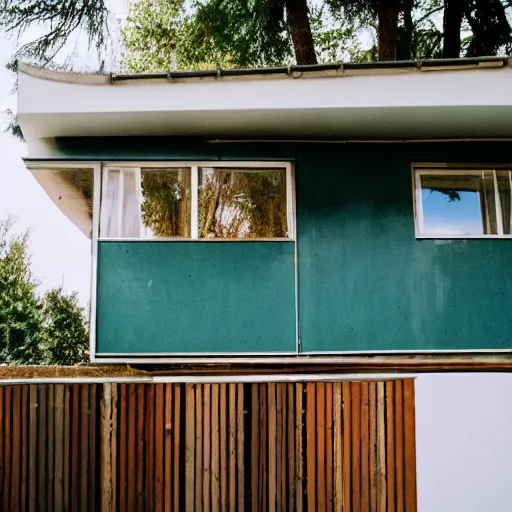 Image similar to Exterior of midcentury Bohemian house in Croatia. Photographed with Leica Summilux-M 24 mm lens, ISO 100, f/8, Portra 400