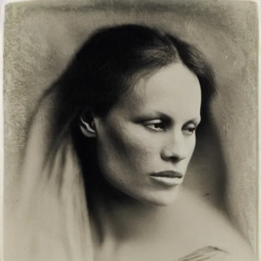 Image similar to pamela anderson by julia margaret cameron 1 8 8 0 s, realistic, body shot, sharp focus, 8 k high definition, insanely detailed, intricate, elegant