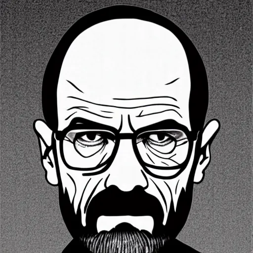 Prompt: walter white as a goth girl