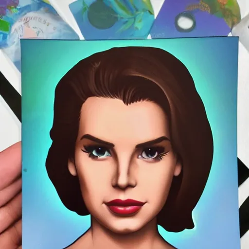 Image similar to Lana del rey funko pop, photorealistic, studio