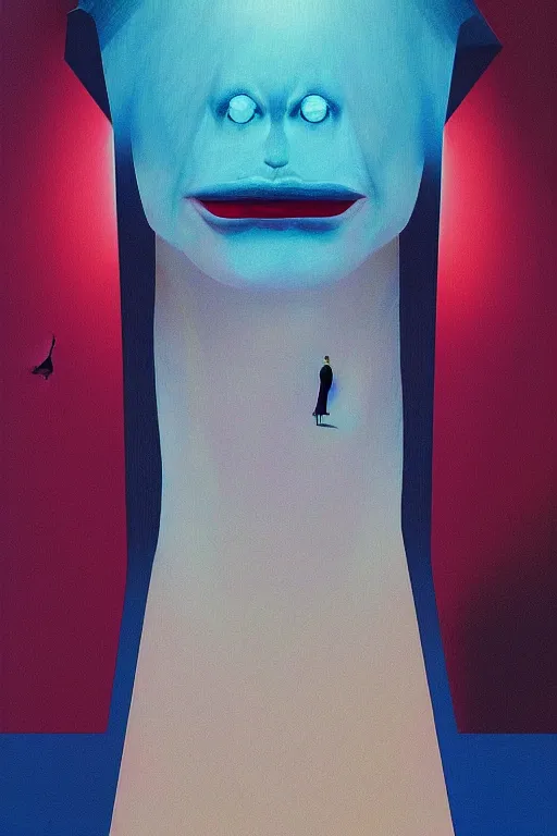 Image similar to woman wearing oculus and digital glitch head edward hopper and james gilleard, zdzislaw beksisnski, higly detailed
