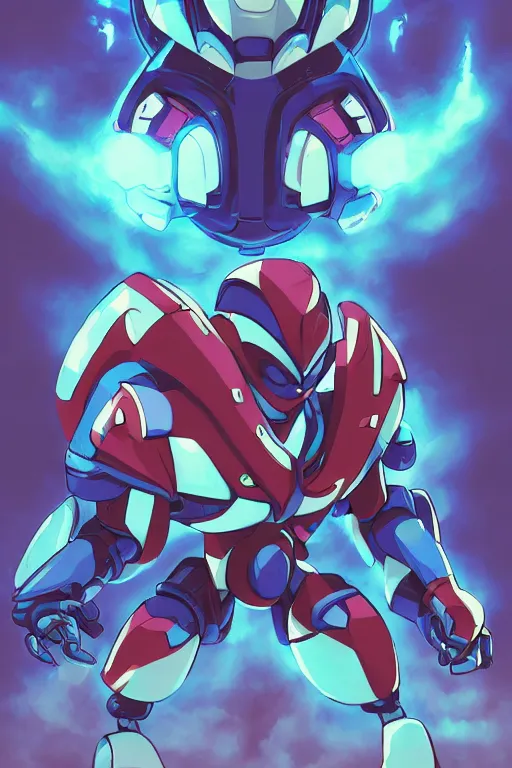 Image similar to robot ninja mask helmet megaman x zero rockman 2 0 2 2 switch game boss legacy collection fanart artsation, art gta 5 comics, behance hd by jesper ejsing, by rhads, makoto shinkai and lois van baarle, ilya kuvshinov, rossdraws global illumination ray tracing