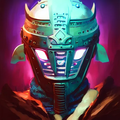 Image similar to cyberpunk viking helmet mask warrior goddess robot ninja fantasy, art gta 5 cover, official fanart behance hd artstation by jesper ejsing, by rhads, makoto shinkai and lois van baarle, ilya kuvshinov, ossdraws