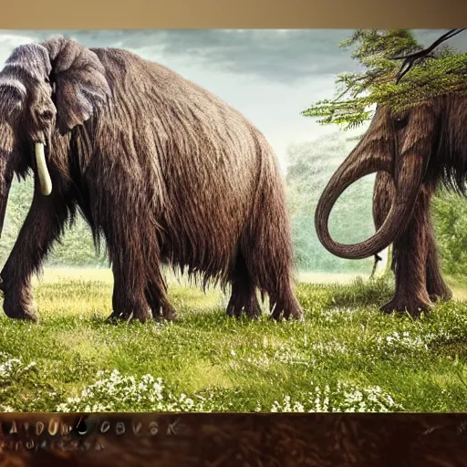 Image similar to photorealistic detailed picture, extreme, uhdr, mammoth alive again in 2 0 5 0 zoo's, fine details, highly detailed, intricate, smooth sharp focus