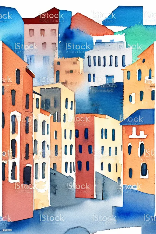 Image similar to minimalist watercolor art of a serbia square, illustration, vector art