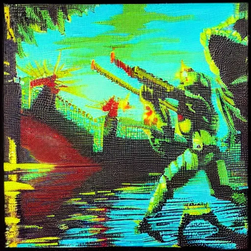 Image similar to painting basead on zx spectrum games