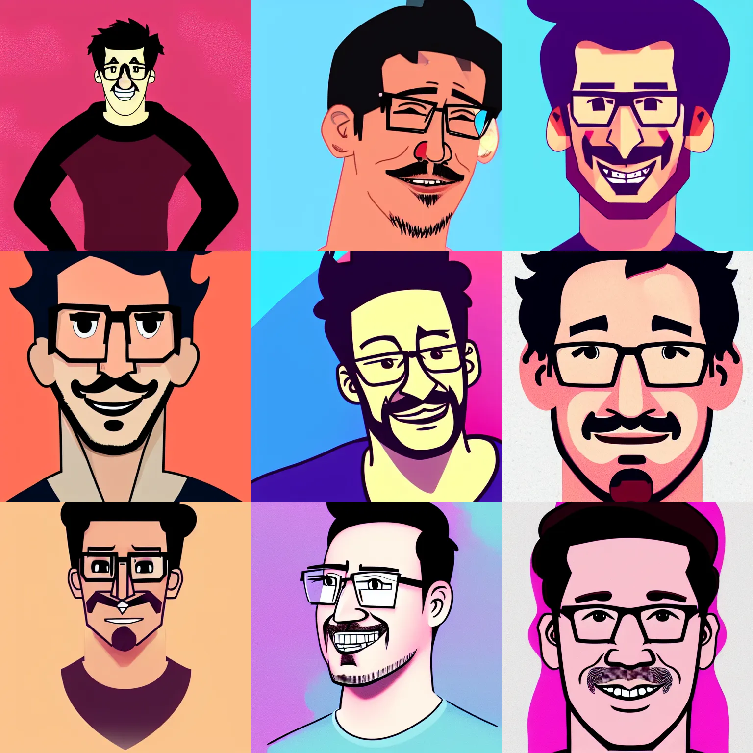 Prompt: a detailed digital art of markiplier in the style of rebecca sugar, beautiful, artstationhq, award - winning art,