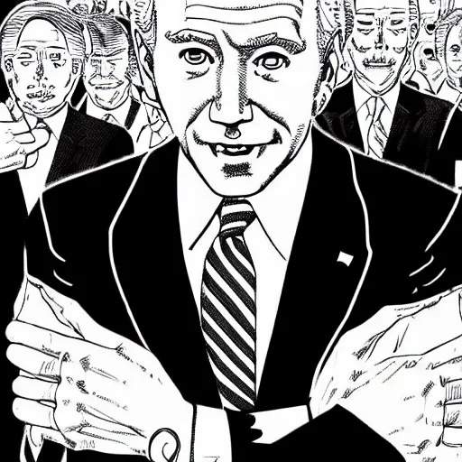 Image similar to Joe Biden junji ito manga