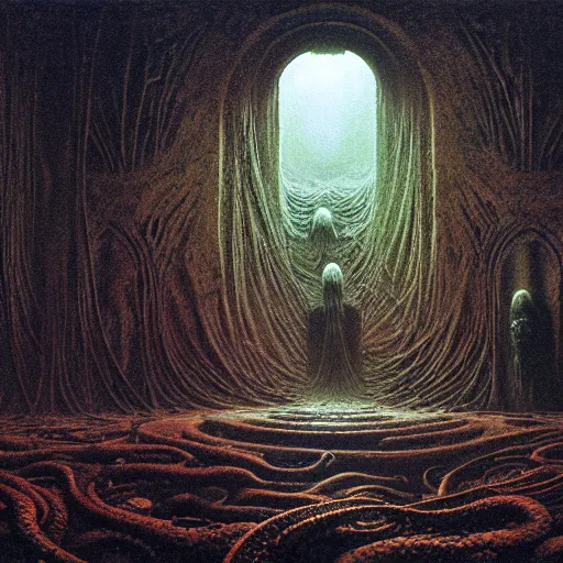 Image similar to a cinematic scene from the cthulhu, concept art by beksinski and jean delville, dramatic lighting, ultra hd, hdr, 8 k